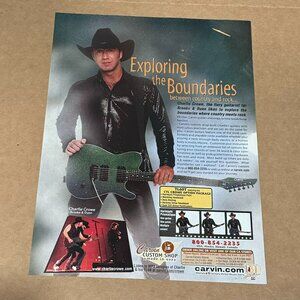 Charlie Crowe of Brooks & Dunn - Carvin Guitars - 2001 Print Advertisement